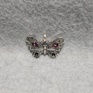 Elegant Silver Butterfly Pendant